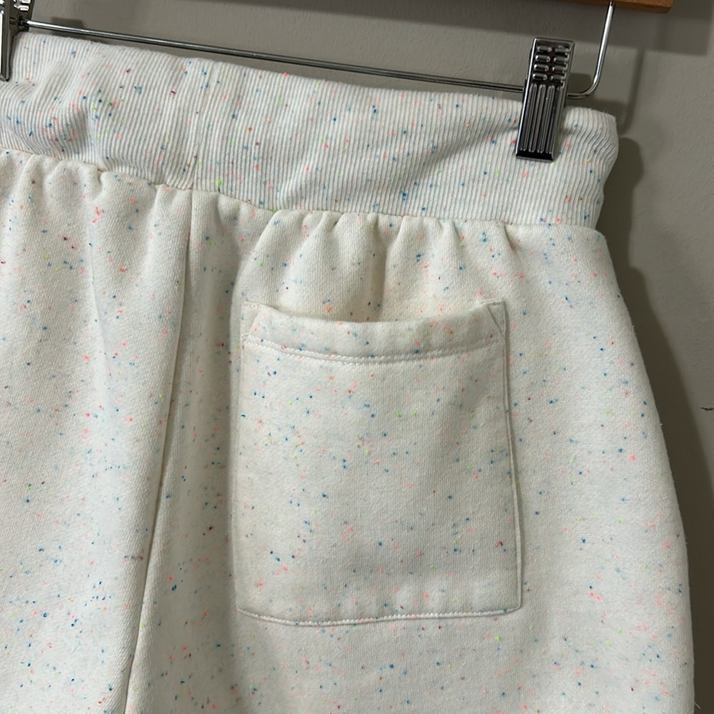 Beach Riot Short cream rainbow confetti speckle sweat short Revolve Sz M - Picture 7 of 9